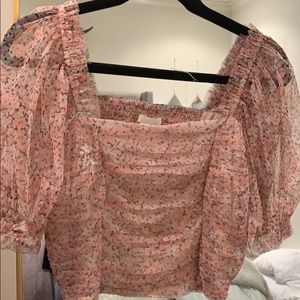 HM ruched cropped blouse